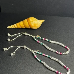 Dual Stone Beaded Anklet