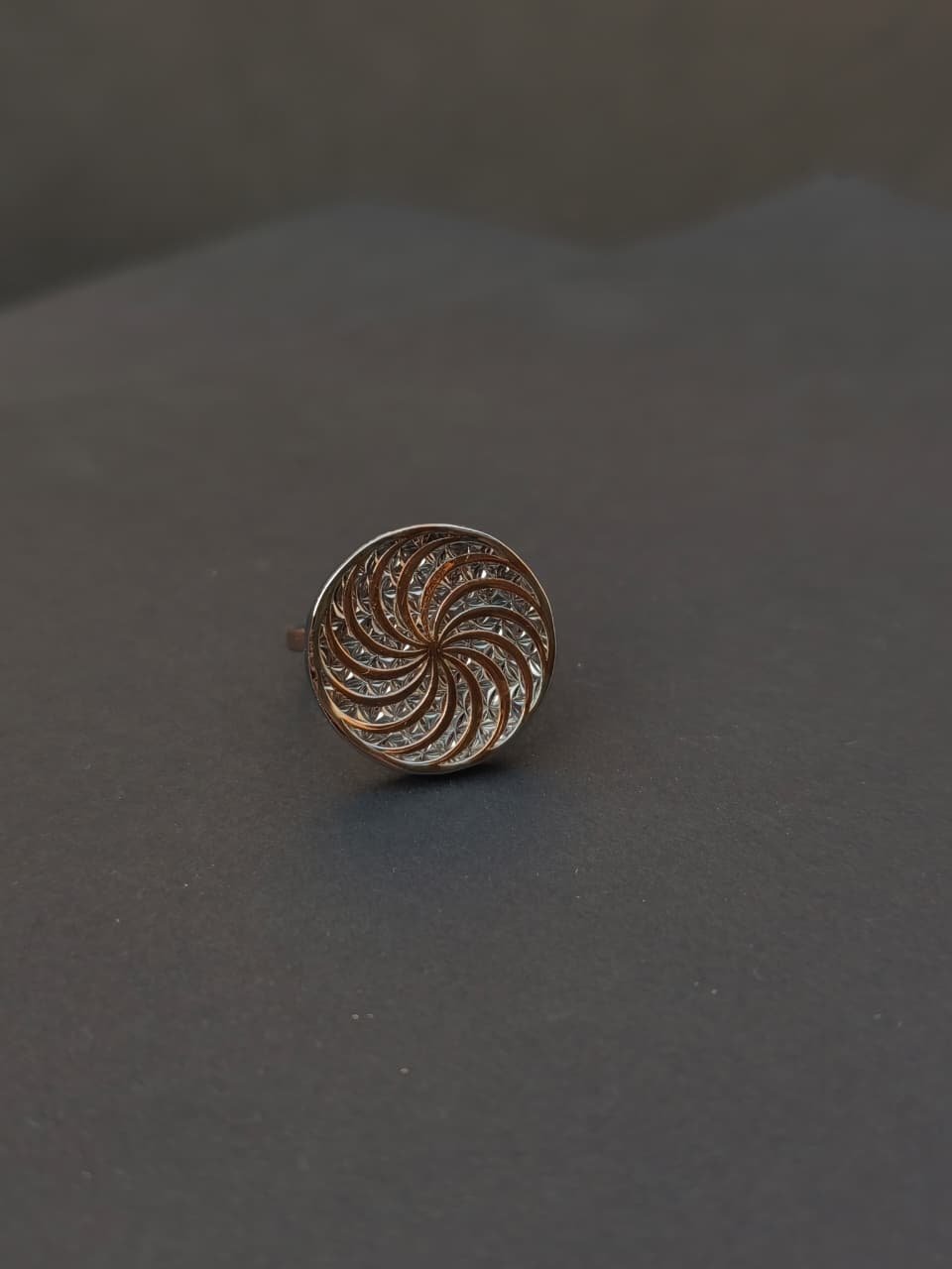 Spiral Aura Statement Ring