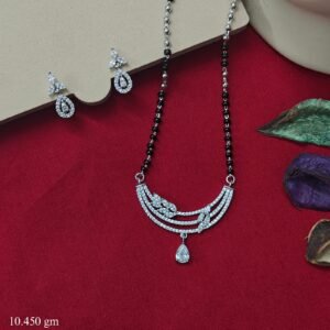 Triple Grace Mangalsutra Set with Earrings