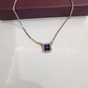 Evil Eye Clover Pendant Necklace